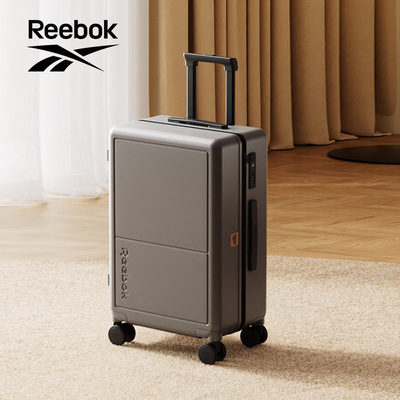 Reebok行李箱20寸登机箱纯PC抗摔拉杆箱轻便旅行箱密码箱包皮箱子