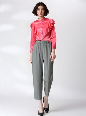 M家松紧腰秋冬新款休闲裤