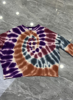 扎染羊绒衫