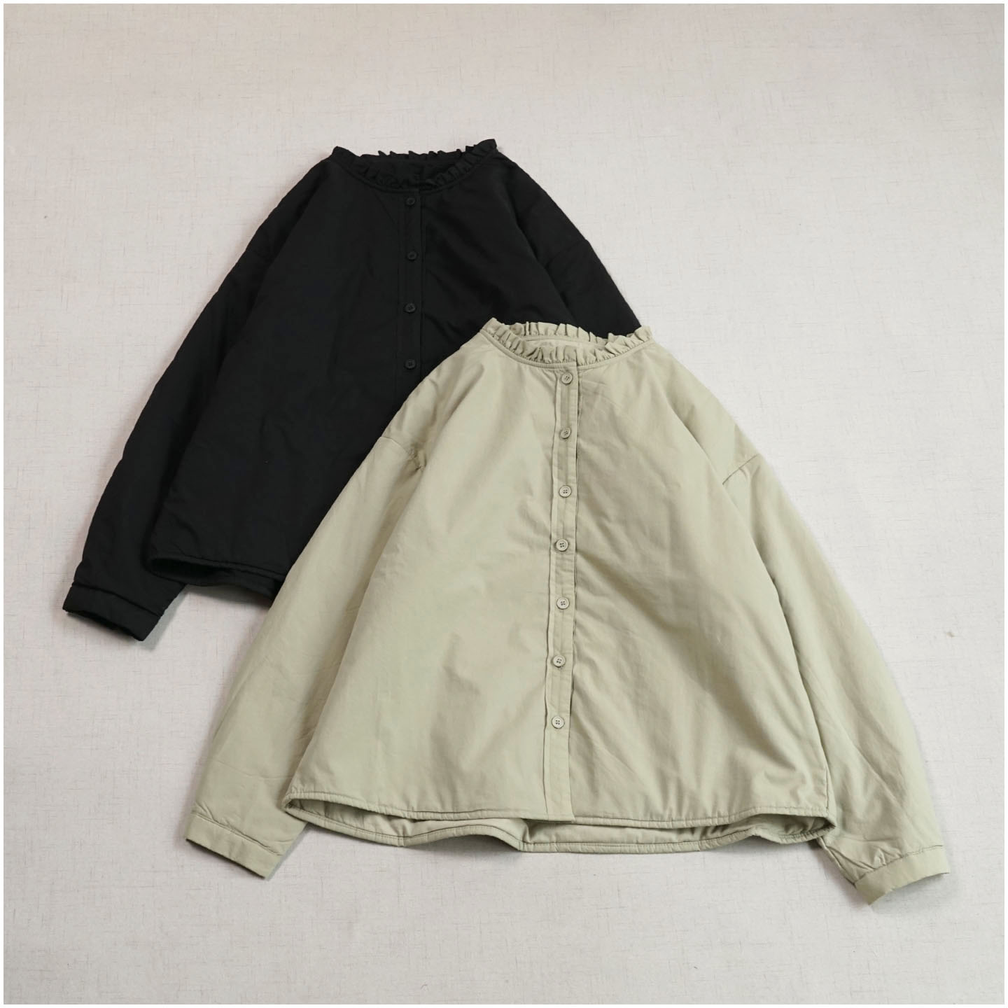 聚酯纤维常规文艺宽松夹棉衬衫