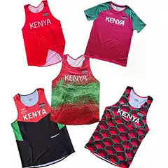 Kenya 2021 Athletics Team 2020 Tokyo Marathon Athletics Vest Athletics Uniform Customized Logo Athlete Version