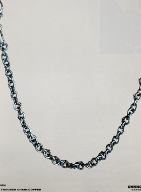 UNKNOWNWORLD 25FW 恶魔季荆棘钉子铜做旧鎏金效果手工暗黑裤链