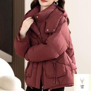 宽松连帽加厚保暖外套棉袄潮 韩版 清仓羽绒棉服女2025冬季 棉衣短款