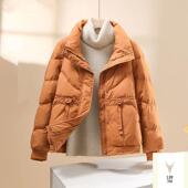 口袋立领加厚棉衣外套时尚 新款 棉袄 冬季 清仓2025羽绒棉服短款