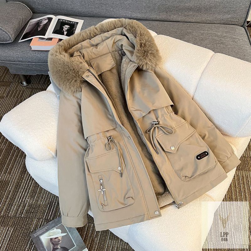 清仓派克服女2024棉服韩版宽松加厚棉袄冬季大毛领短款棉衣外套