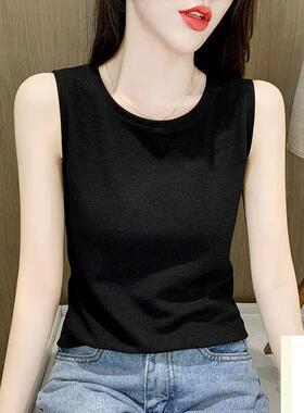 宽肩背心女吊带夏季弹力可外穿纯色款修身显瘦大码韩版女士背心夏