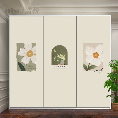 卧室衣柜柜门贴门贴整张pvc防水