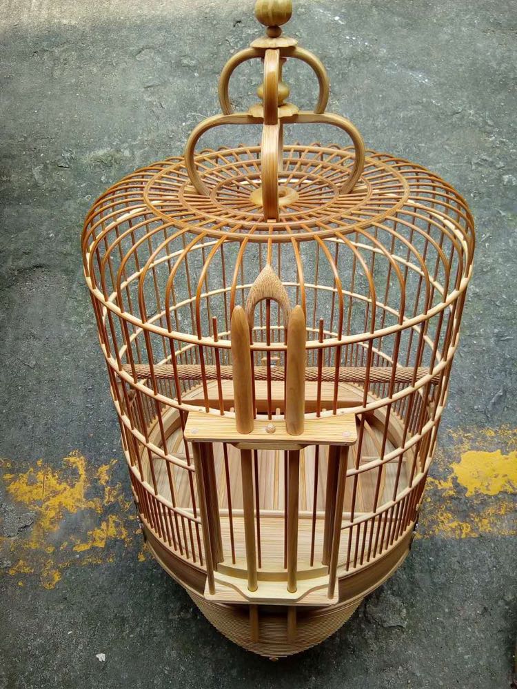 黄杨木门口直径28厘米小型画眉笼