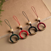 新款 男女 指环扣绳国潮手机链挂饰招财猫钥匙挂饰手工编织绳手腕款