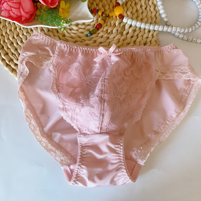 新品男士蕾丝花边性感内裤有囊袋女性化设计可爱男士三角裤通穿
