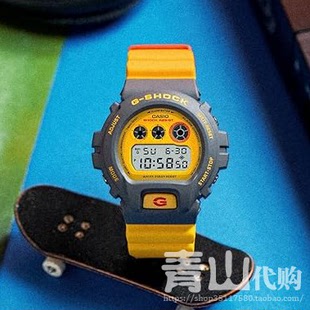 9JF 6900Y 日本代购 卡西欧运动风柠檬黄配色石英机芯男表DW