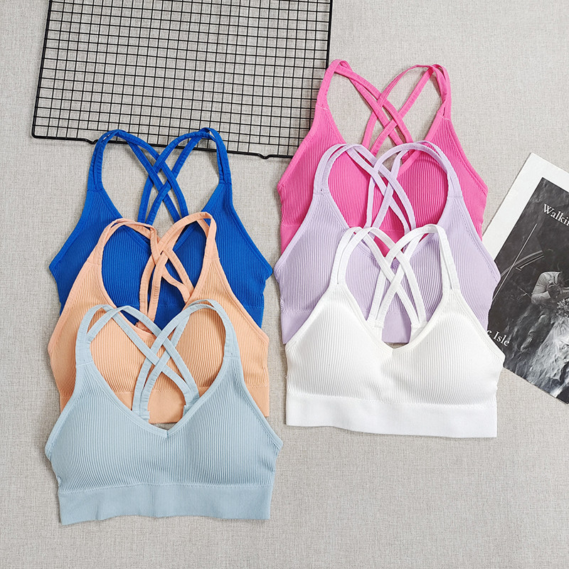 交叉细肩带美背内搭女瑜伽中度防震透气吸汗普拉提运动健身文胸,运动服/休闲服装,运动文胸,淘宝优惠券,粉丝福利购,淘宝优惠卷