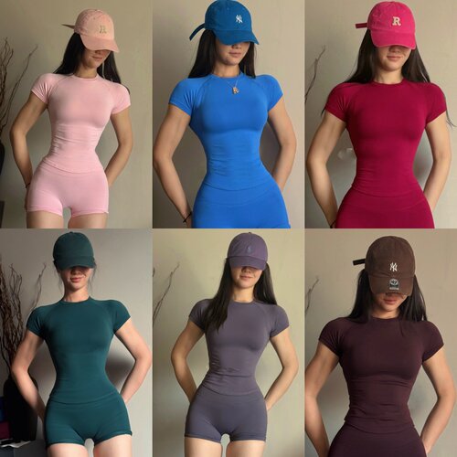 夏季DF新款运动健身女瑜伽服修身显瘦跑步impact短袖训练T恤上衣