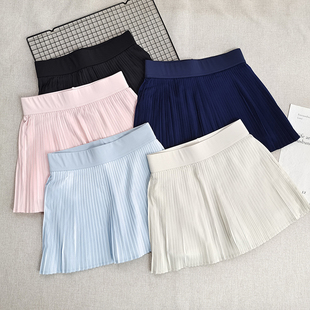 清纯少女系运动健身休闲弹力飘逸感百褶短裙裤 高品质 减龄活力