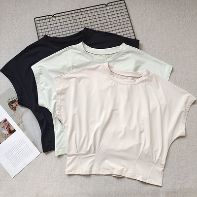 短袖瑜伽服女宽松透气短袖速干