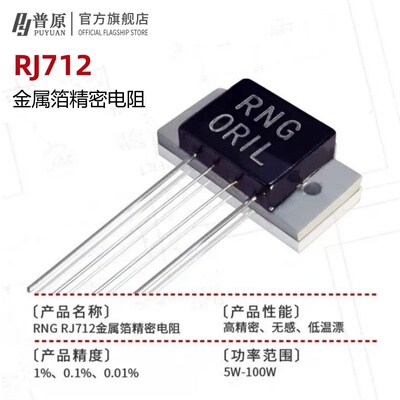 RJ712 RNG-1 金属箔采样电阻高频无感低温漂电阻 5PPM 精度0.01%
