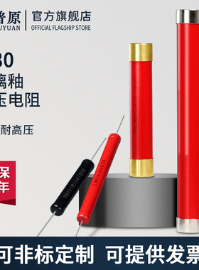 RI80大红袍高频无感绝缘耐压玻璃釉高压电阻 3W5W10W100M1M 兆欧R