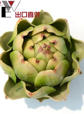 大号凤梨头仿真植物绿色多肉朝鲜蓟花卉小型假花家居摆件拍摄道具