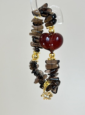 血珀屁桃茶晶随行手串新中式复古多宝水晶手链