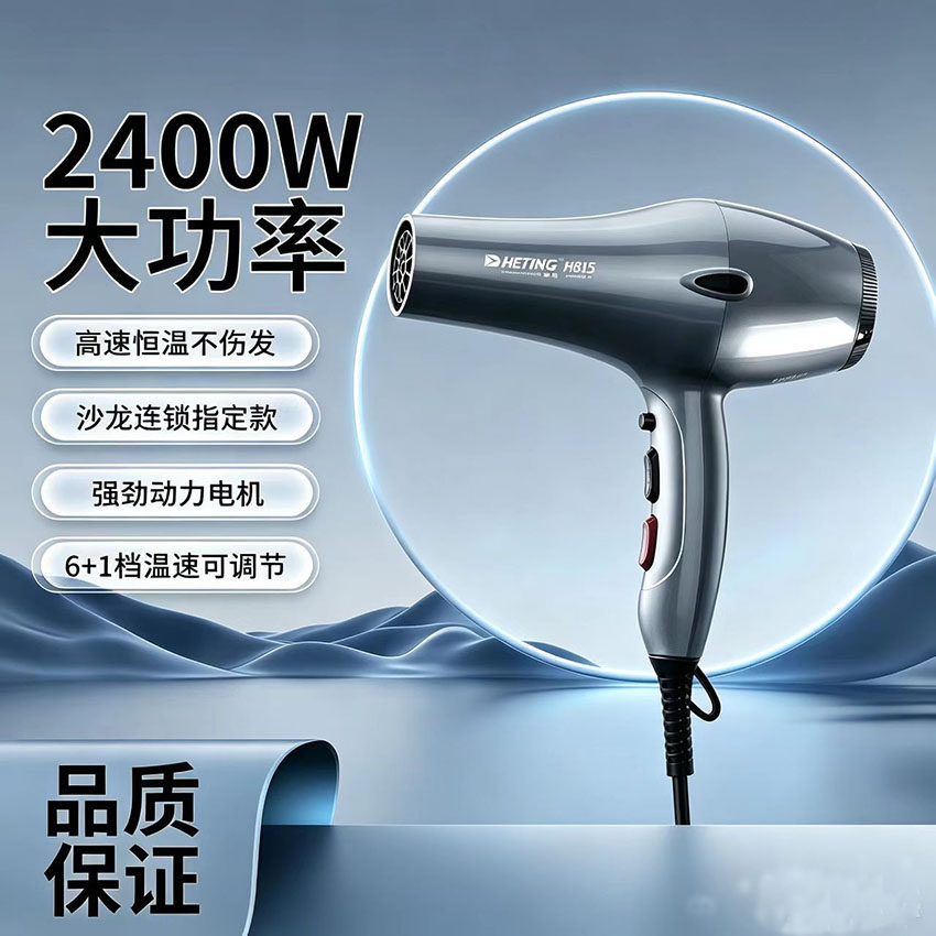 赫庭吹风机815滚珠电机速干大风力理发店专用2400W大功率恒温护发