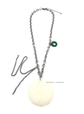 美伢同款情侣夸张设计嘻哈粗链条