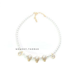 正确版小鬼王琳凯国潮珍珠骷髅项链戒指小众设嘻哈街头孩子王同款