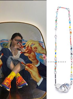 宋妍霏同款可铐彩珠套装项链