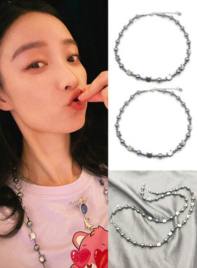 倪妮同款贝壳猫咪珍珠项链圈锁骨链高级感轻奢小众精致情人礼物品