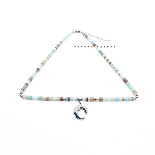 正确版潮玩人类在哪里同款天然玉石火之项链个性嘻哈说唱百搭男女