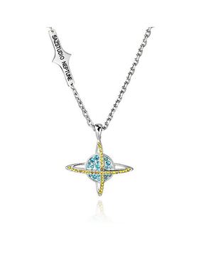 镶钻钛钢宇宙星球欧美复古吊坠