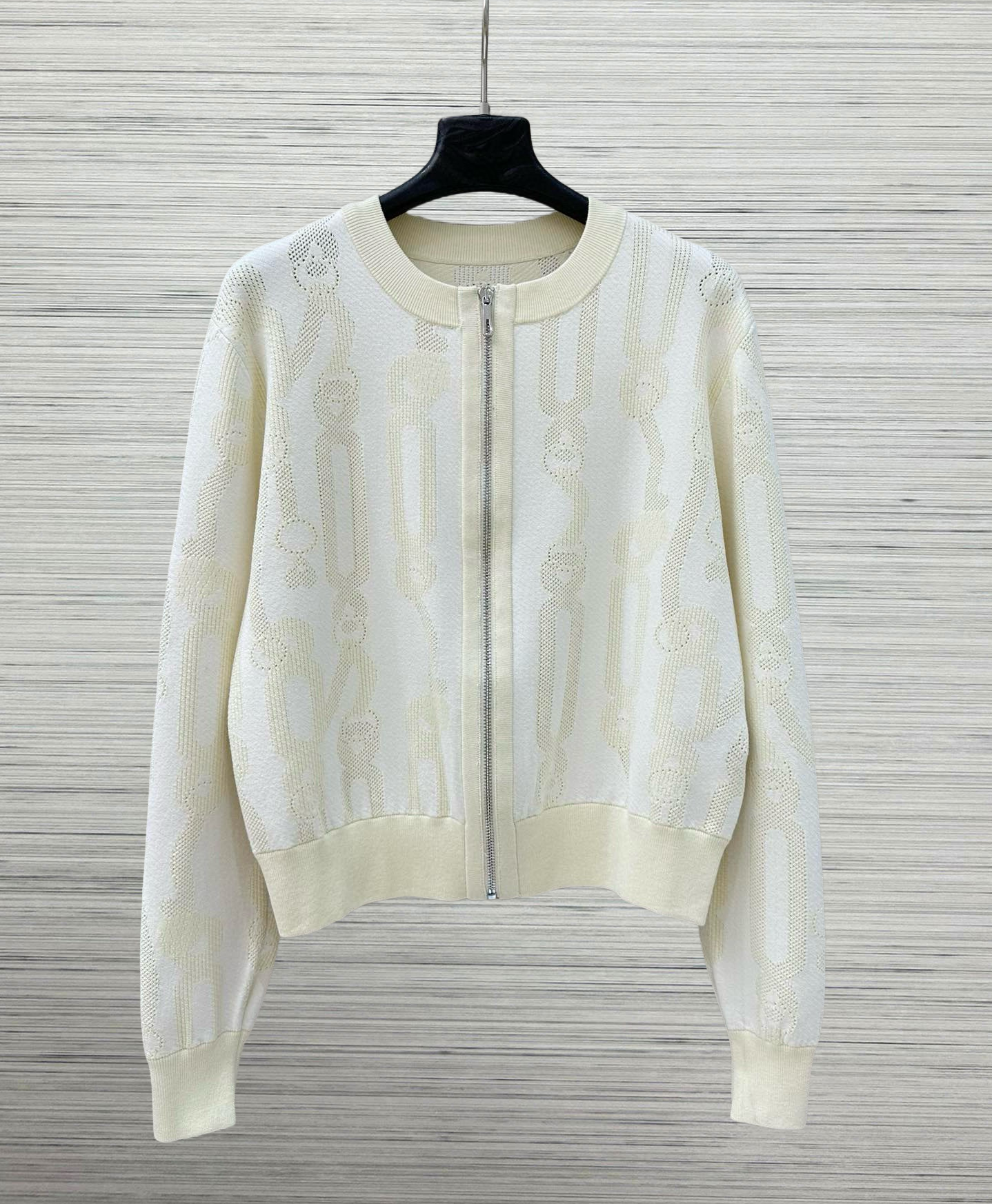 thumbnail for Nanyou Haute Couture New Autumn/Winter Women&#039;s Clothing Fashion Pattern Positioning Jacquard Silk Blend Knitted Cardigan Small Jacket