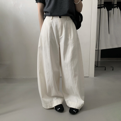 休闲裤女高腰显瘦百搭直筒阔腿裤
