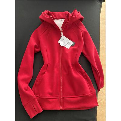 红色卫衣外套女2025新款