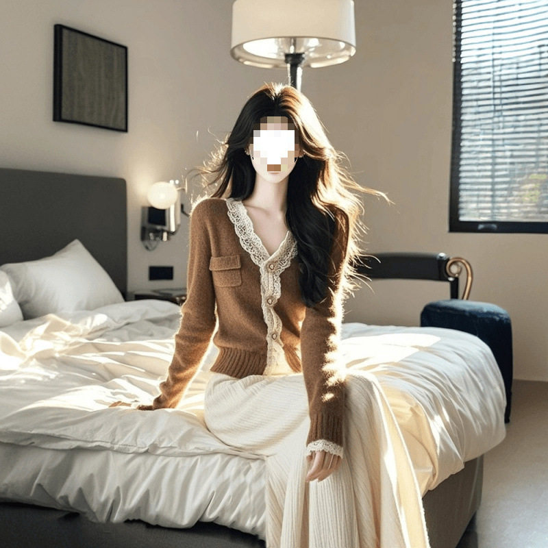 春装新款女装2026爆款法式高级感时尚针织开衫气质休闲裤子两件套