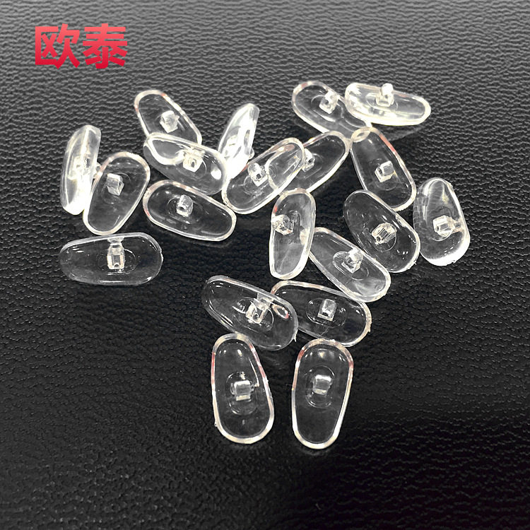 厂家供应pvc鼻托眼镜托叶锁式塑料鼻托叶眼镜配件1000副