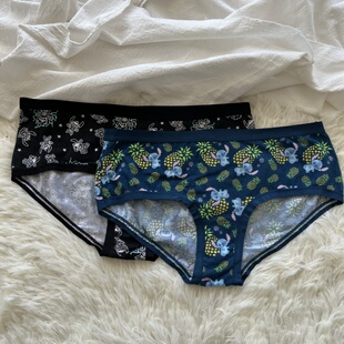 16不退换 欧美单夏季童趣卡通印花舒适低腰薄款三角女士平角内裤