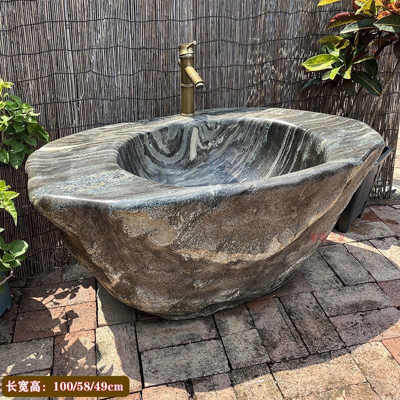 超大拖把池原石矮款大水池包邮