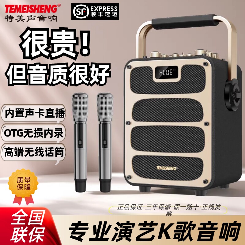 特美声金刚V5pro大功率户外K歌音响手提蓝牙音箱广场舞乐器直播