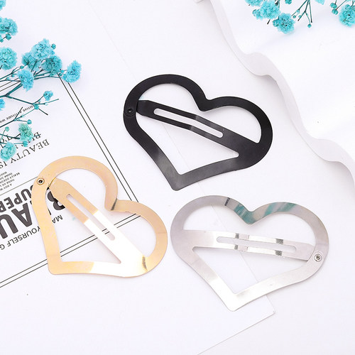 镂空爱心形碎发BB夹女侧边后脑勺