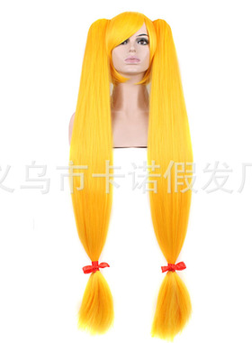 农药安琪拉 魔法小厨娘心灵骇客长发金黄色虎夹渐变色cos假发