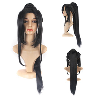 魔道祖师夷陵老祖魏无羡蓝忘机薛洋江澄古装男美人尖古风 cos假发