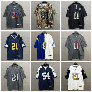 アメリカンストリート原宿ヒップホップデジタルBFヒップホップスタイルルーズ刺繍ジャージラグビー半袖男女トレンディ