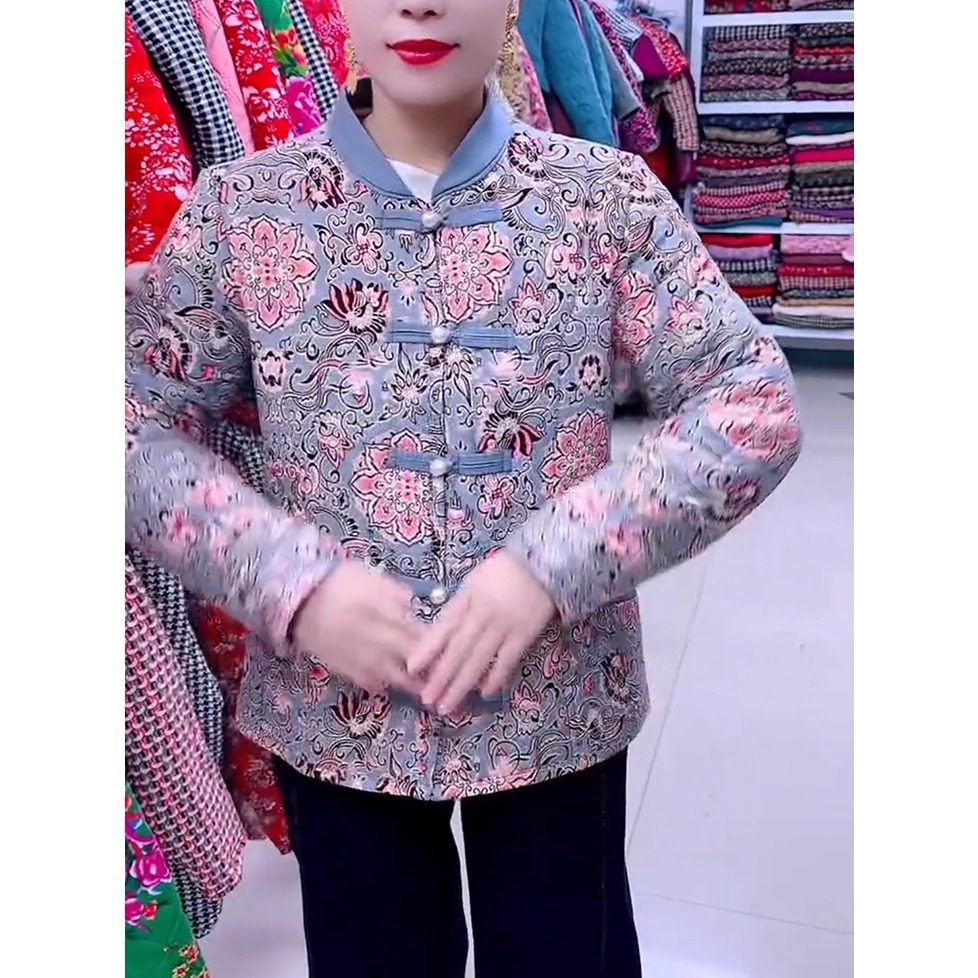 2025新款时尚网红小棉袄贴身中老年女装