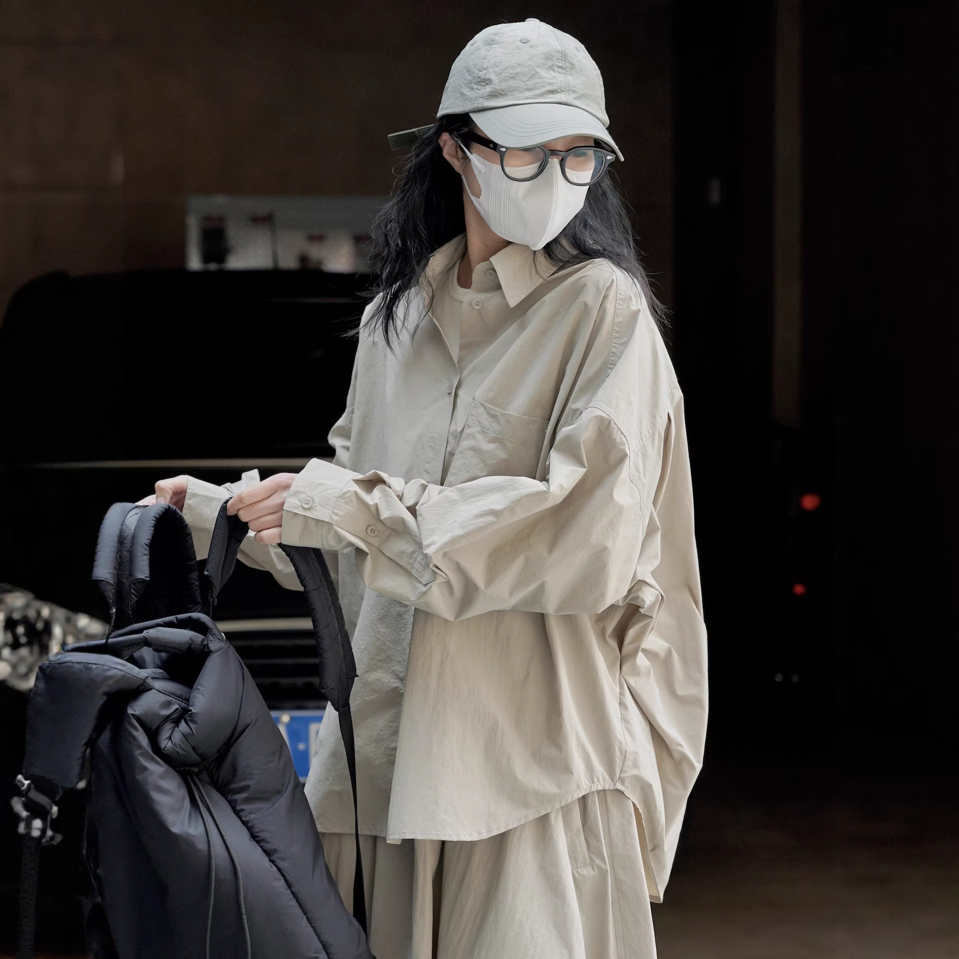 有乐夏季新款日系山系风户外运动廓形衬衫宽松显瘦叠穿休闲上衣女