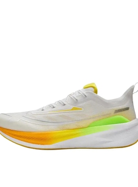 特步 2000公里二代 减震耐磨 稳定 竞速跑鞋 2000KM 帆白/荧光