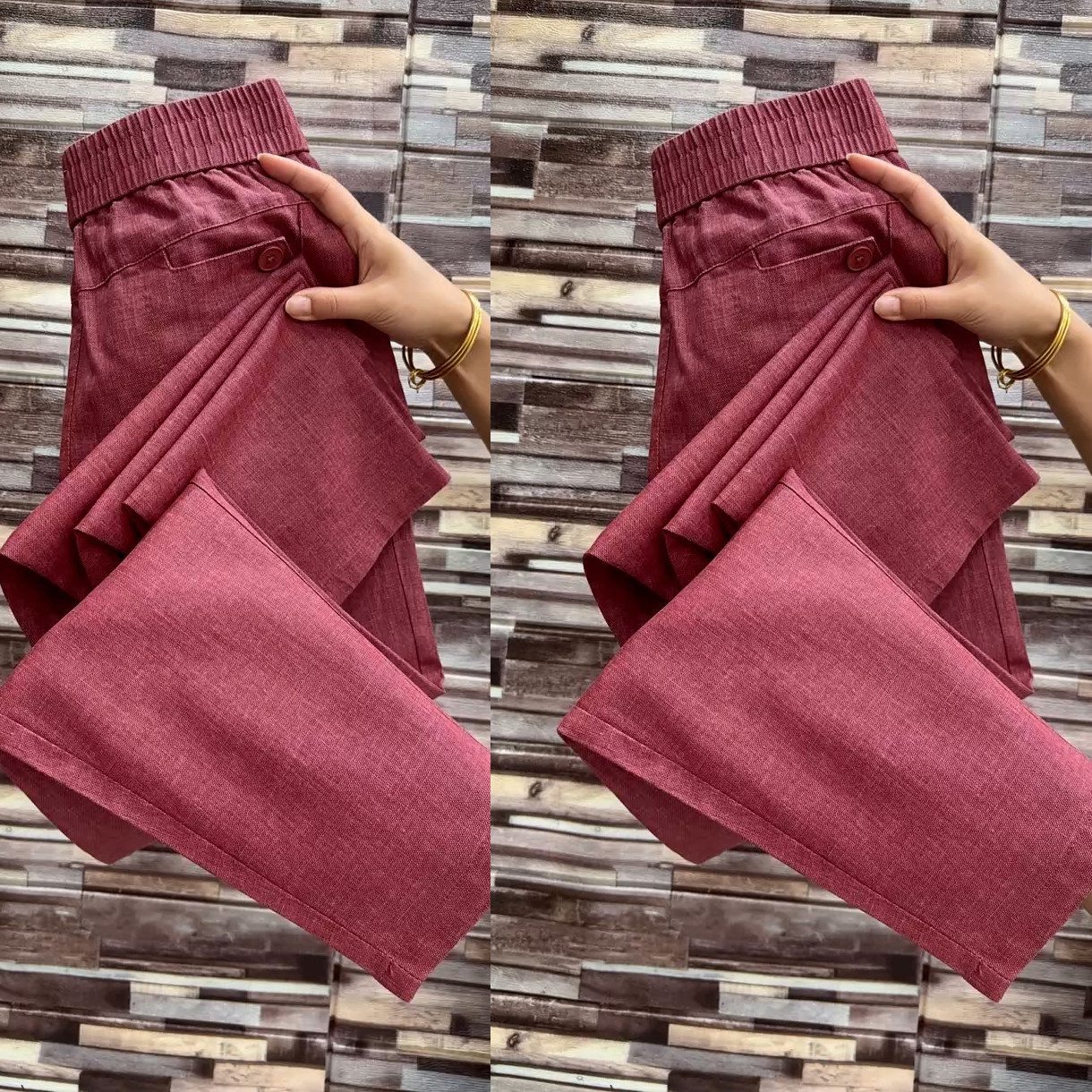 夏季新款高腰透气简约休闲裤女中年妈妈洋气减龄亚麻九分哈伦裤