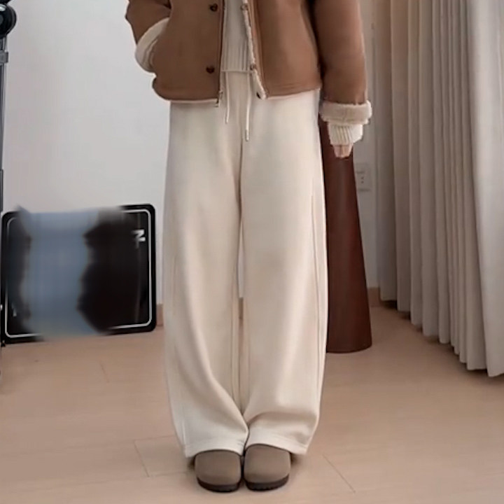 小个子冬季新款休闲卫裤女气质减龄洋气百搭宽松遮胯直筒阔腿裤,女装/女士精品,大码裤装,淘宝优惠券,粉丝福利购,淘宝优惠卷