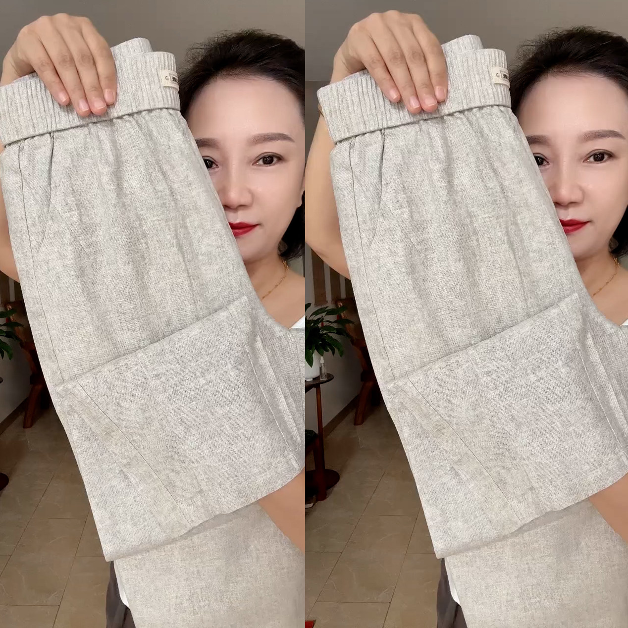 2026夏季新款高腰休闲透气简约中年妈妈气质减龄九分亚麻哈伦裤