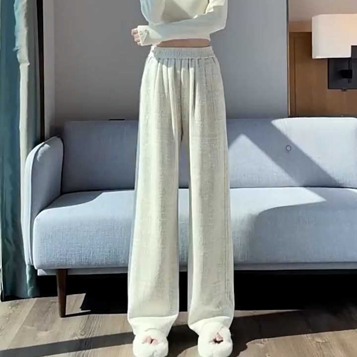 扎染糯米裤子女春季2026新款大码窄版宽松显瘦慵懒休闲直筒阔腿裤,女装/女士精品,大码裤装,淘宝优惠券,粉丝福利购,淘宝优惠卷