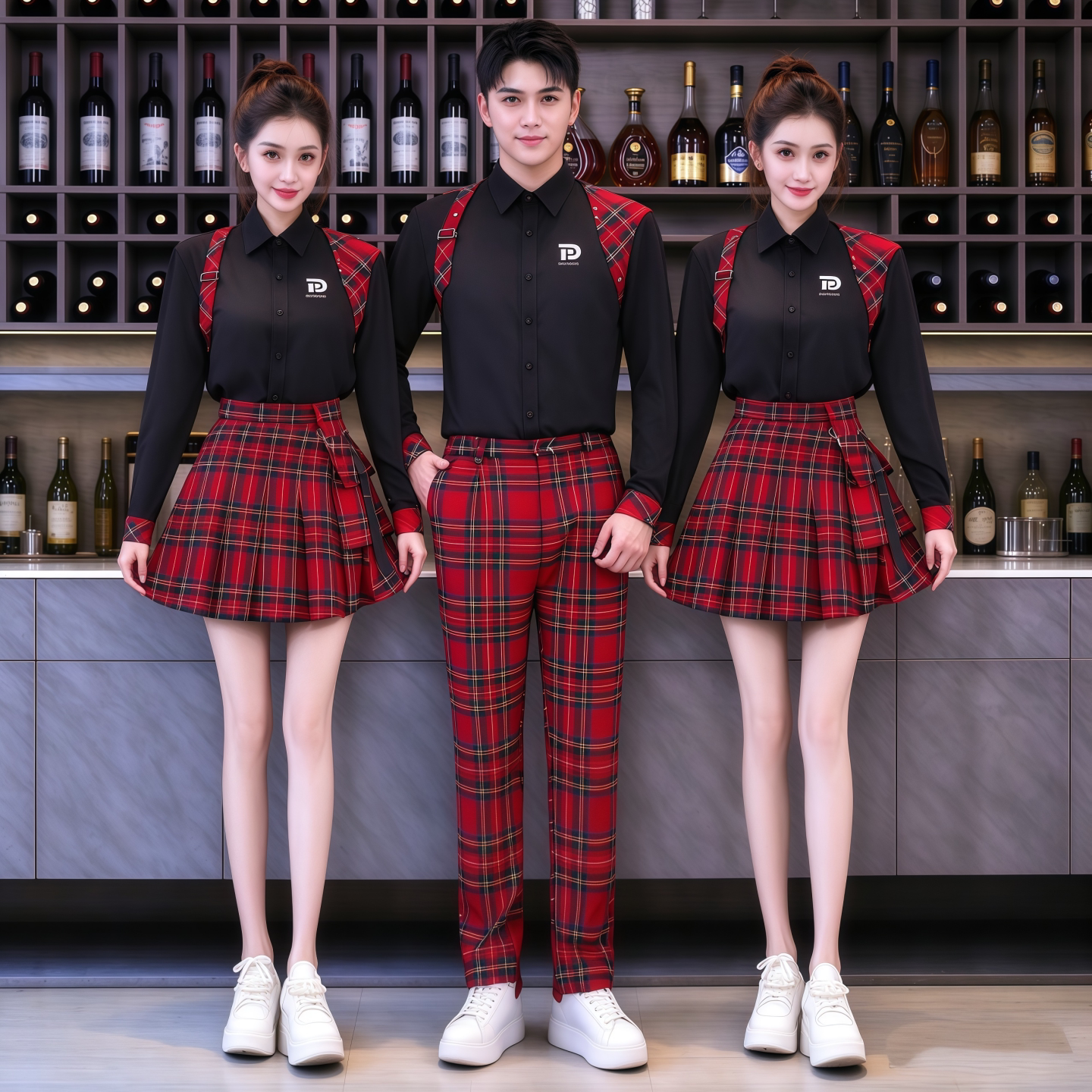 新酒吧服务员工作服马甲秋冬套装PARTYK清吧夜场员工传送KTV工装